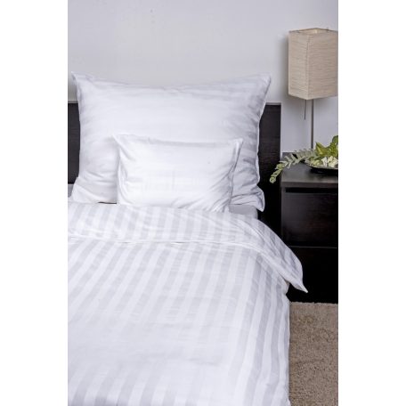 NATURTEX 2 részes pamut-szatén ágyneműhuzat, fehér csíkos 140x200/50x70