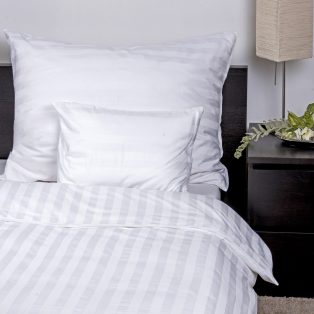   NATURTEX 3 részes pamut-szatén ágyneműhuzat, fehér csíkos 140x200/70x90/40x50