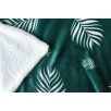 Naturtex pléd sherpa 150x200 cm zöld-fehér leveles 