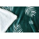 Naturtex pléd sherpa 150x200 cm zöld-fehér leveles 