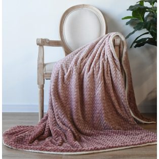 NATURTEX Sherpa kétoldalas pléd - OMBRE CORAL 150X200 CM