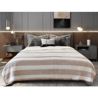 NATURTEX szegett egyszínű pléd - STRIPED 200X240 CM