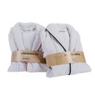 NATURTEX Elegáns velúr köntös fekete színű paszpóllal 2XL