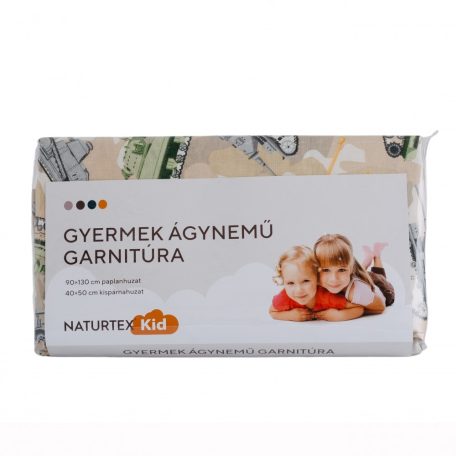 NATURTEX 2 részes Tankos gyermek ágyneműhuzat 90x130+40x50cm