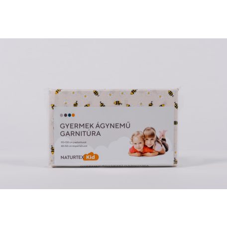 NATURTEX 2 részes gyermek ágynemű huzat/Mini méhecskék